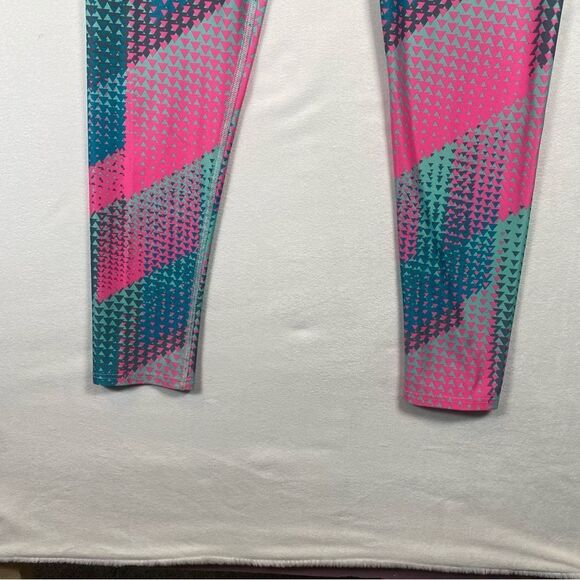 All The Way Live Full Dye Geometric Pattern Leggings Size Large - Picture 7 of 10